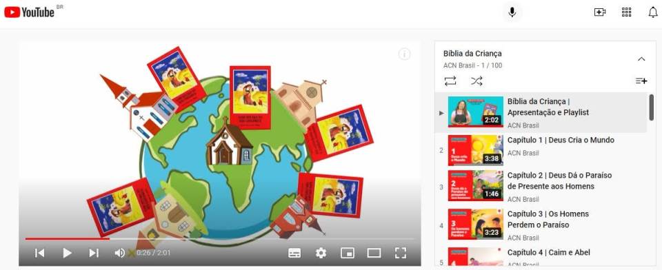 A Bíblia da Criança no YouTube agora está acessível para catequistas que desejam mais uma ferramenta para seus encontros