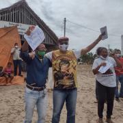 Movimentos, pastorais e associações se articulam e protestam contra a Exxon Mobil (foto por Maria Izaltina)