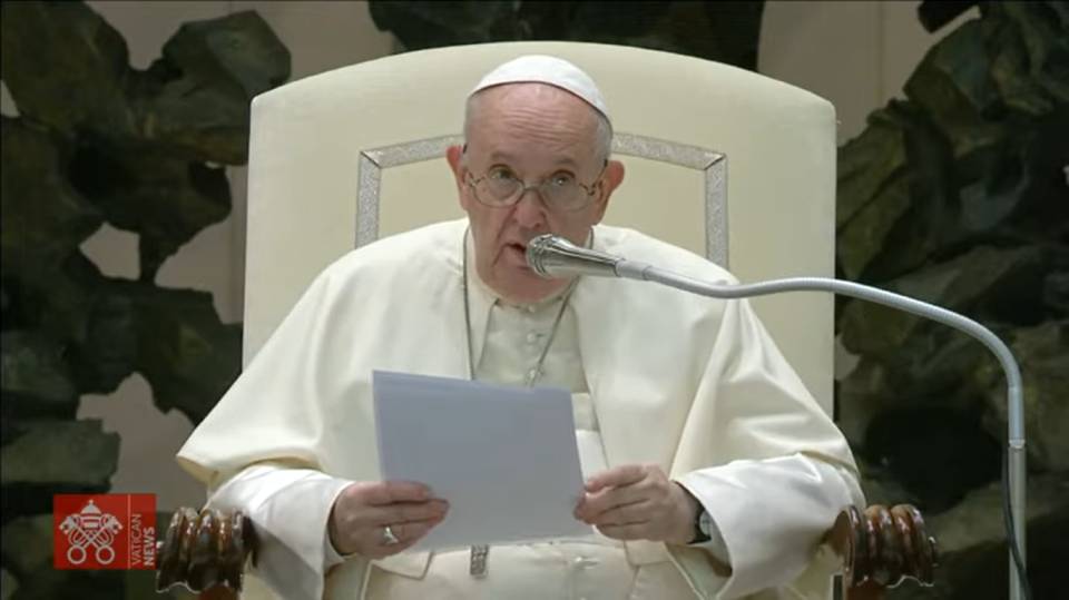 Papa Francisco durante Audiência Geral.