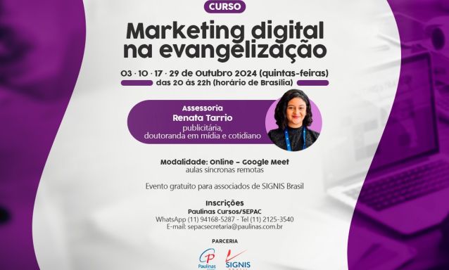 Curso: Marketing digital na evangelização pelas mídias